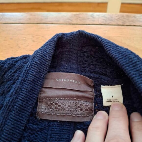 Anthropologie Ruffle Sweater Blue Size Small - Picture 6 of 6